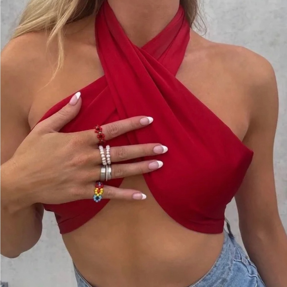 Princess Polly | Saxon Red Scarf Multi Way Tie Top